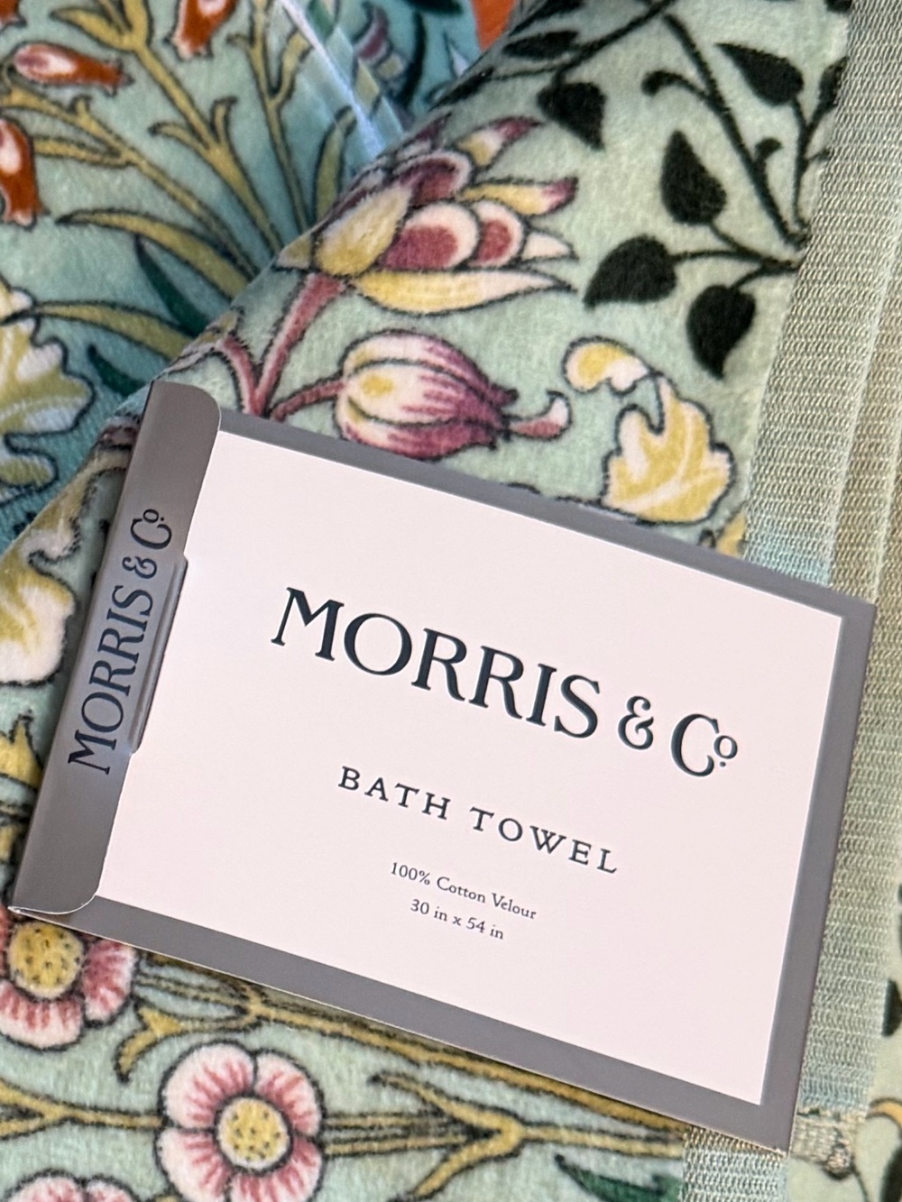 Morris & Co. NWT 5 Pc Set Botanical 3- Floral Cotton Bath Towels & 2 Hand Towels - Picture 4 of 11